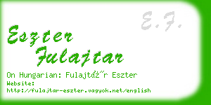 eszter fulajtar business card